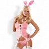 Bunny Suit Disfraz 4 Piezas Rosa