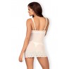 853-CHE-2 Nuisette & String Blanc